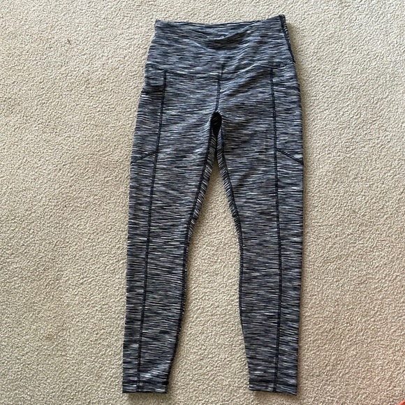 90 Degree By Reflex Pants - 90 Degree By Reflex Women’s Gray Leggings With Pockets 25” inseam